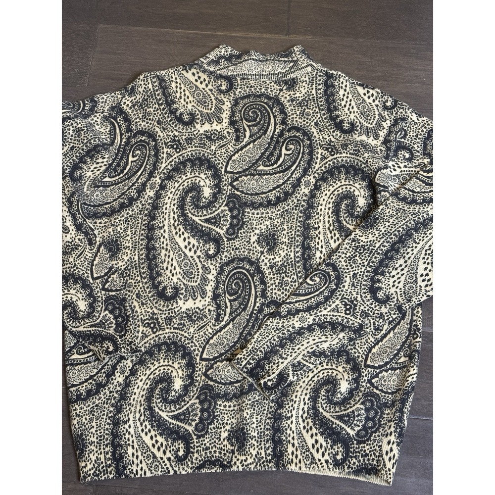 Vintage Paisley Sweater - Cream and Black - Picture 3 of 4